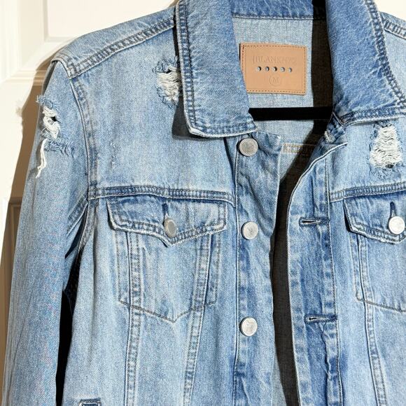 Blank NYC Distressed Denim Jacket, Women's Size M - Picture 2 of 8